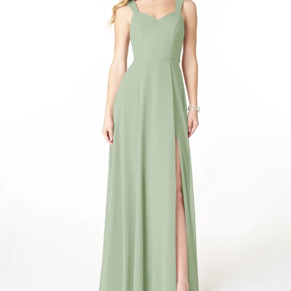 Azazie Safe Green Sleeveless Maxi Dress